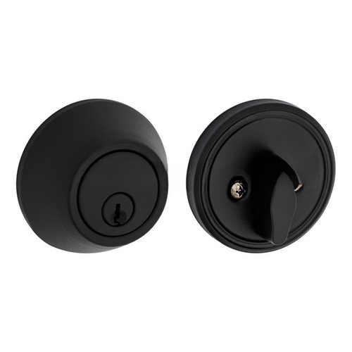 Single Cylinder Deadbolt with 4AL Latch and RCS Strike Matte Black Finish