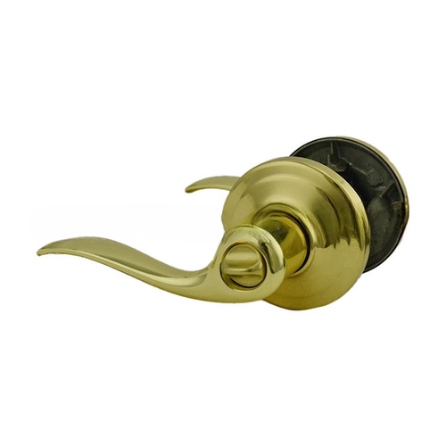 Tustin Privacy Door Lock with 6AL Latch and RCS Strike Bright Brass Finish