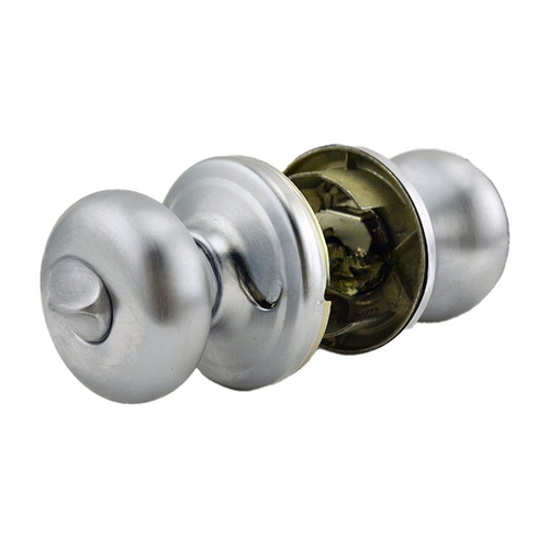 Kwikset Hancock Entry Door Lock with 6AL Latch and RCS Strike Satin Chrome Finish