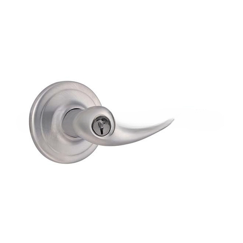 Tustin Entry Door Lock SmartKey with 6AL Latch and RCS Strike Satin Chrome Finish