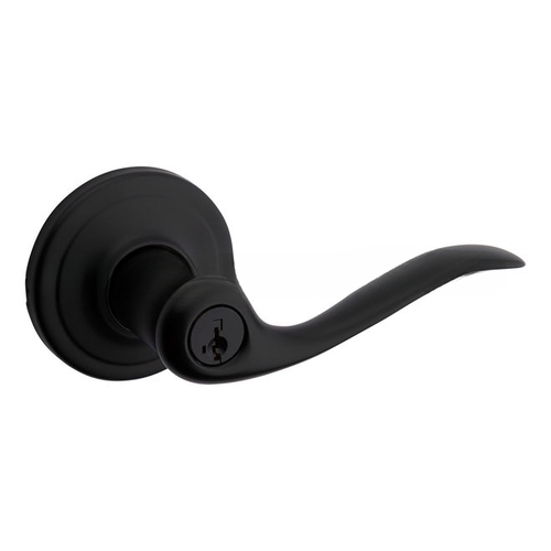 Tustin Entry Door Lock SmartKey with RCAL Latch and RCS Strike Iron Black Finish