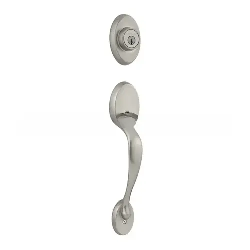 Kwikset Chelsea Dummy Exterior Handleset Satin Nickel Finish