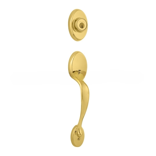 Kwikset Chelsea Dummy Exterior Handleset Lifetime Brass Finish