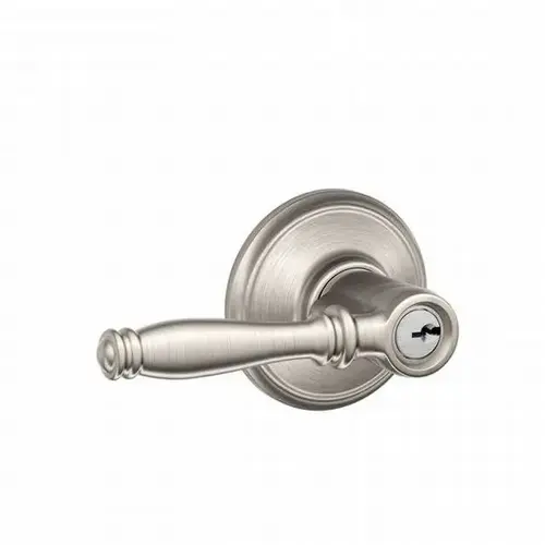 Birmingham Lever Keyed Entry Lock C Keyway with 16211 Latch and 10063 Strike Satin Nickel Finish