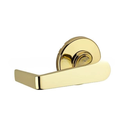 Kingston Light Commercial Passage Door Lock with RCAL Latch and RCS Strike Bright Brass Finish