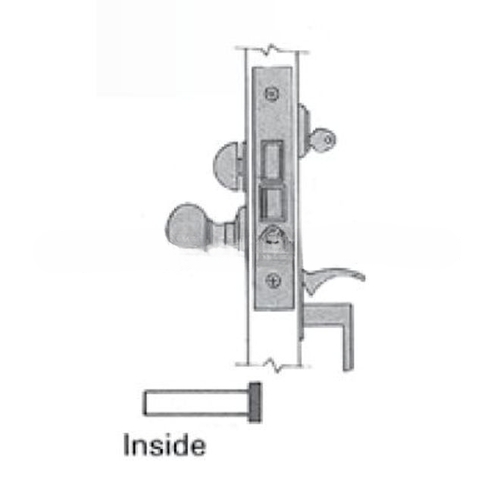 Left Hand Residential Entry Handleset by Knob 2-1/2" Backset Mortise Lock Body with 1" Face Lifetime Satin Nickel Finish