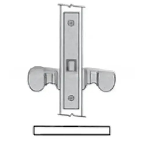 Right Hand Interior Passage 2-1/2" Backset Mortise Lock Body Satin Brass With Brown Finish