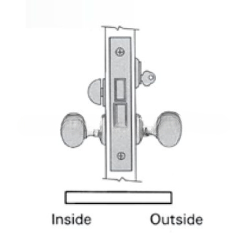 Right Hand Reverse Lever Strength Entry / Storeroom Lever by Lever 2-1/2" Backset Mortise Lock Body Matte Antique Nickel Finish