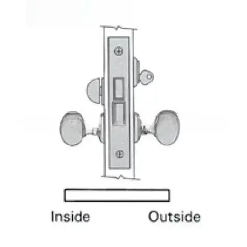 Right Hand Entry / Storeroom Knob by Knob 2-1/2" Backset Mortise Lock Body Oil Rubbed Bronze Finish