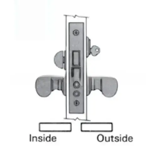 Right Hand Reverse Entry / Apartment Knob by Knob 2-1/2" Backset Mortise Lock Body with 1" Face Oil Rubbed Bronze Finish