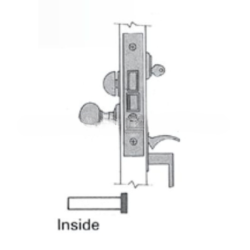 Right Hand Reverse Residential Entrance Handleset by Knob 2-3/4" Backset Mortise Lock Body Lifetime Bright Nickel Finish