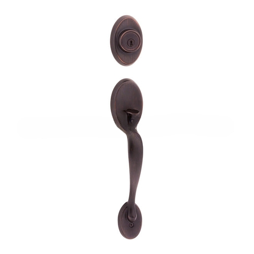 Kwikset Chelsea Dummy Exterior Handleset Venetian Bronze Finish