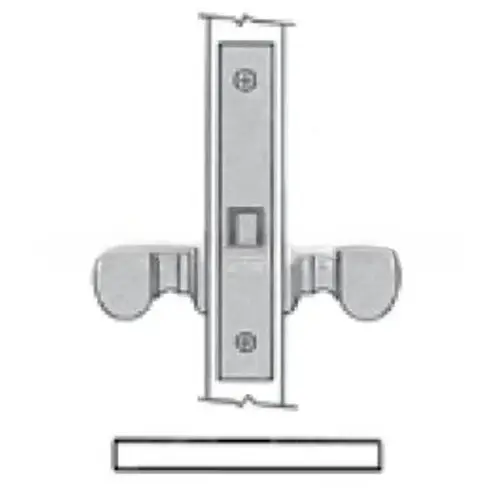 Right Hand Reverse Narrow Interior Passage Lever x Lever 2" Backset Mortise Lock Body Lifetime Brass Finish