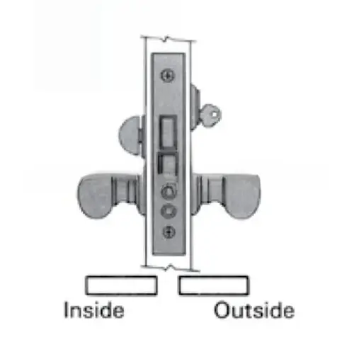 Right Hand Reverse Entry / Apartment Lever x Lever 2" Backset Mortise Lock Body Lifetime Bright Nickel Finish