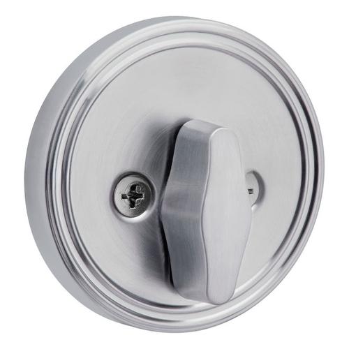 Single Cylinder One Sided Deadbolt from the SafeLock Series Satin Chrome