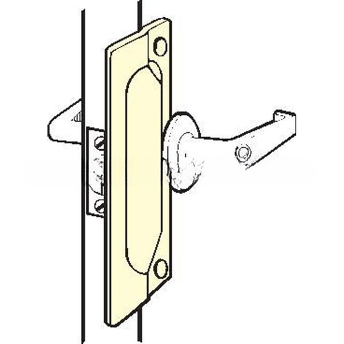 2-3/4" x 7" Latch Protector for Outswing Doors Chrome Plated Finish