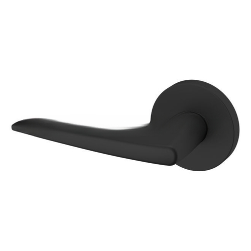 Preconfigured 5166 Lever with 5046 Rose Left Hand Half Dummy Lock Satin Black Finish