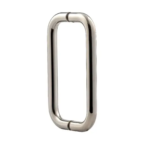 8 Inches Center To Center Standard Tubular Shower Door Handle Back To Back Mount Polished Nickel