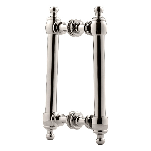 6 Inches Center To Center Antique Style Shower Door Handle Back to Back Mount Polished Nickel