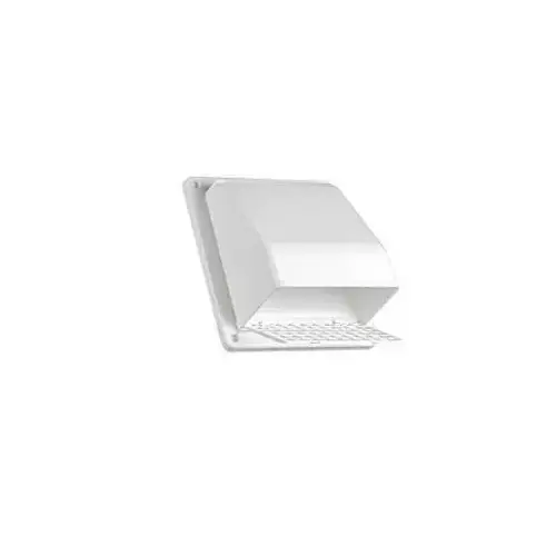 LAMBRO INDUSTRIES 351W-R 351GR/351G Wall Cap, Plastic, White, For: Round Ducts Gray