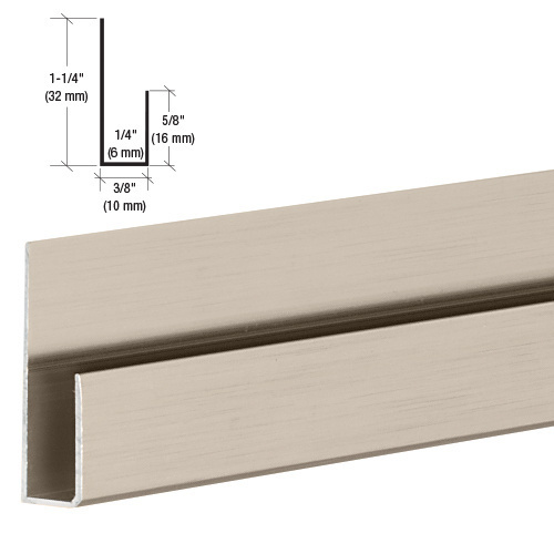 95 Inches Stock Length Deep and Shallow High Profile J-Molding Brushed Nickel