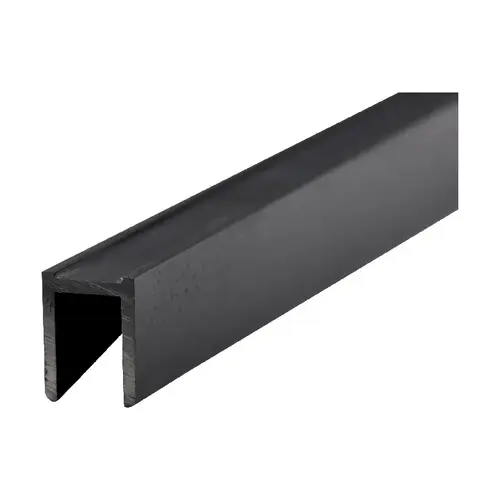 Brixwell AU-HP38-MB 95 Inches Stock Length High Profile Glazing Channel Fits 3/8 Inch Glass Matte Black