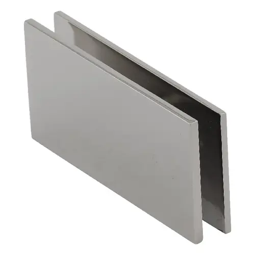 Brixwell C-180-PN Square Corners Glass to Glass Clip 180 Degree Polished Nickel