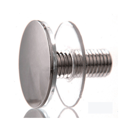 3/4 Inch Diameter Low Profile Standoff Round Cap Assembly Brushed Stainless Steel