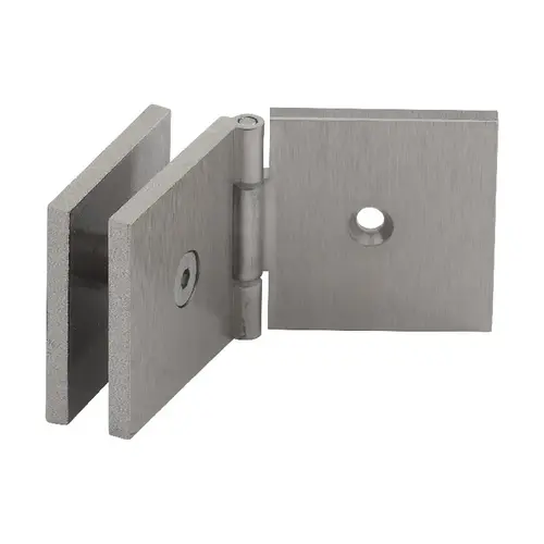 Adjustable Square Glass To Wall Mount Clip Brushed Nickel