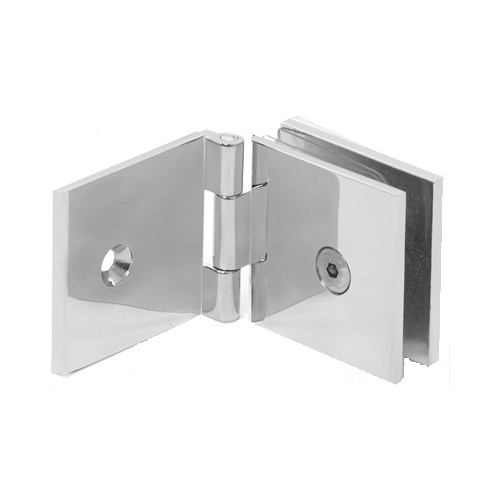 Adjustable Square Glass To Wall Mount Clip Polished Chrome