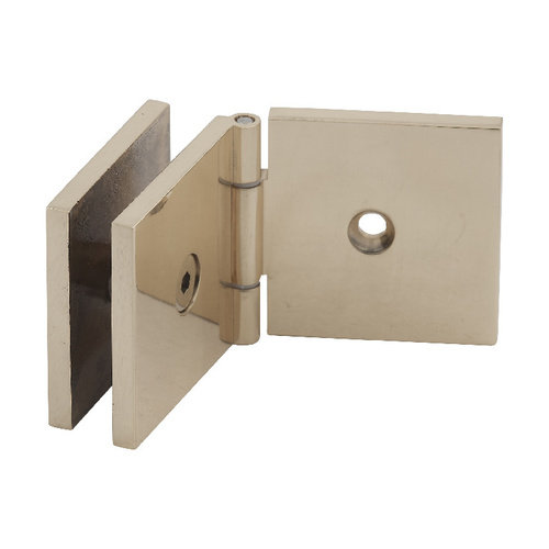 Brixwell C-GTWA-PB Adjustable Square Glass To Wall Mount Clip Polished Brass