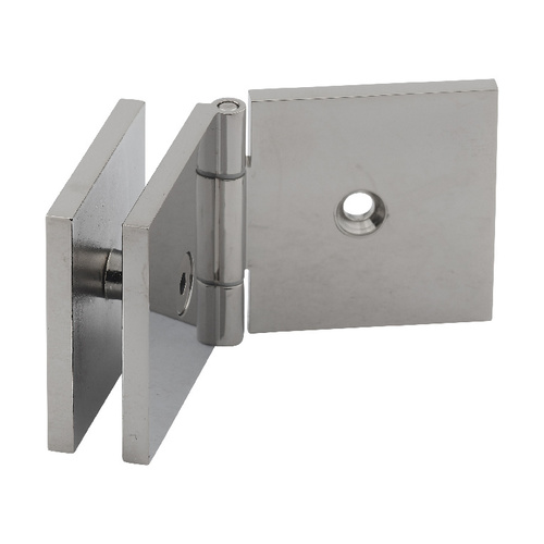 Adjustable Square Glass To Wall Mount Clip Polished Nickel