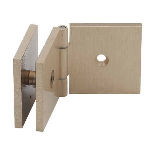 Adjustable Square Glass To Wall Mount Clip Satin-Brass