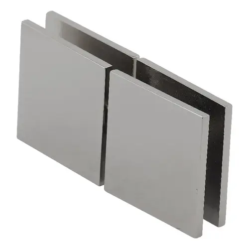 Brixwell C-MTGTG-PN Designer Square Pivoting Glass-to-Glass Operable Transom Clip 180 Degree Polished Nickel