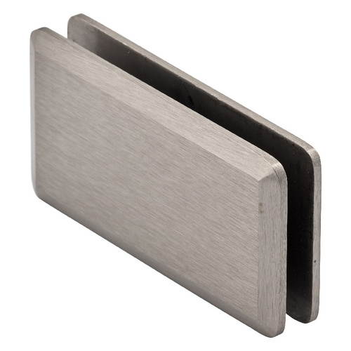 Premier Beveled Glass-to-Glass Clip 180 Degree Brushed Nickel