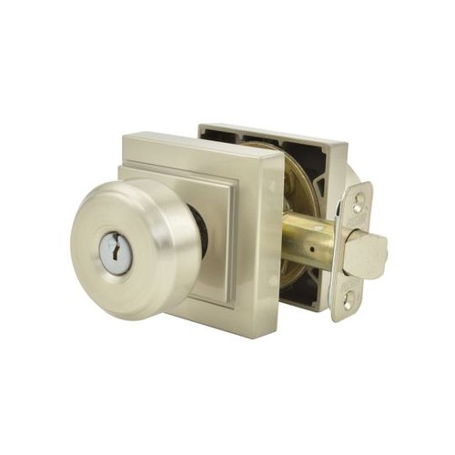 Schlage Residential F51A BWE 619 ULD Bowery Knob with Upland Rose