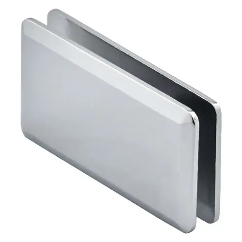 Premier Beveled Glass-to-Glass Clip 180 Degree Polished Chrome