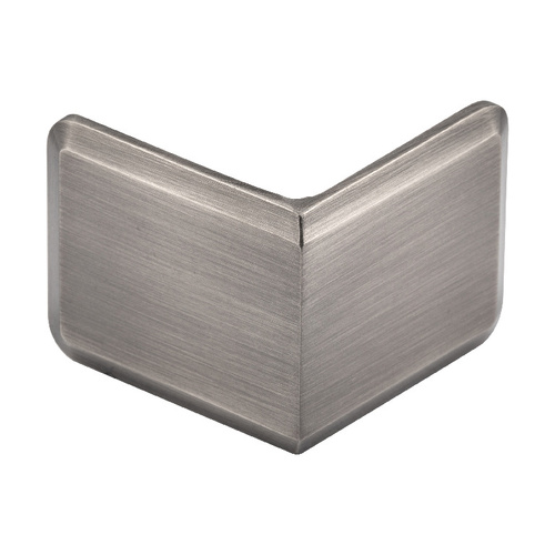 Premier Beveled Glass-to-Glass Clip 90 Degree Brushed Pewter