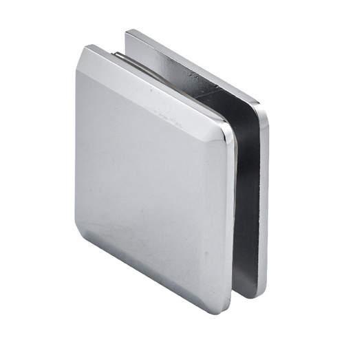 Beveled Pivoting Glass To Wall Operable Transom Clip Polished Chrome