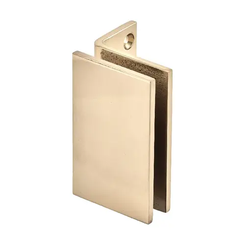 Designer Series Wall Mount Glass Clamp Polished Brass