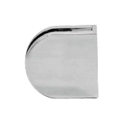 Z-Series Round Style Railing Clamp Flat Base & Fits 1/2 and 5/16 Inch Glass Brushed Stainless Steel