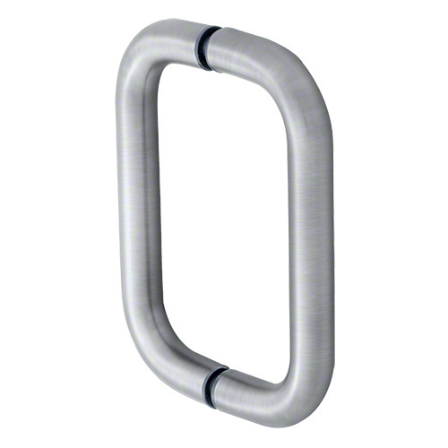 6 Inches Center To Center Standard Tubular Shower Door Handle Back To Back Mount Satin-Chrome