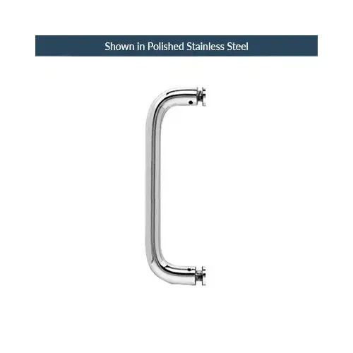 6 Inches Center To Center Standard Tubular Shower Door Handle Single Mount Brushed Nickel