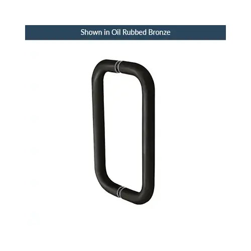 8 Inches Center To Center Standard Tubular Shower Door Handle Back To Back Mount Black Nickel