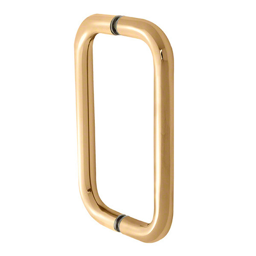 8 Inches Center To Center Standard Tubular Shower Door Handle Back To Back Mount Lifetime Brass