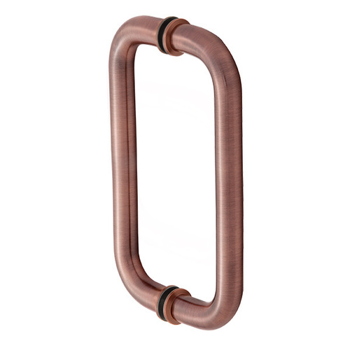 8 Inches Center To Center Standard Tubular Shower Door Handle Back To Back Mount W/Washers Antique Copper