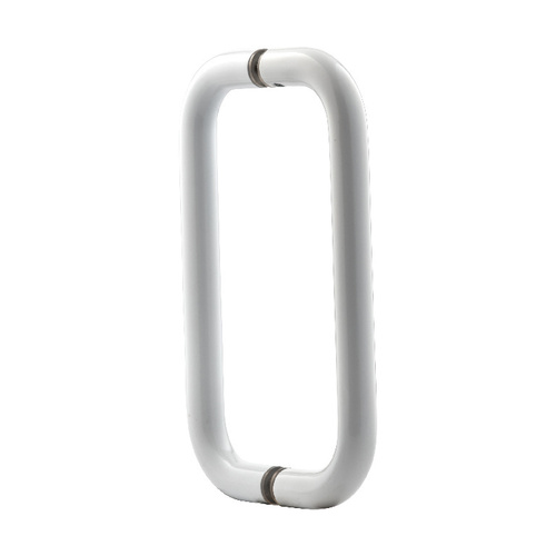 8 Inches Center To Center Standard Tubular Shower Door Handle Back To Back Mount Gloss White