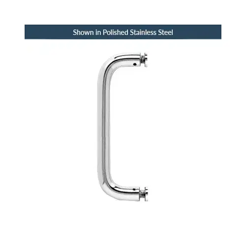 8 Inches Center To Center Standard Tubular Shower Door Handle Single Mount Polished Brass