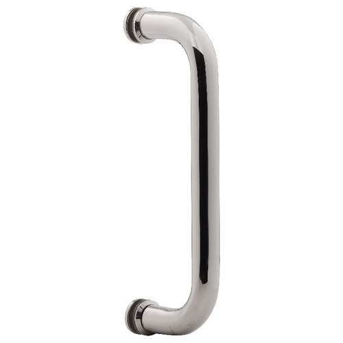 8 Inches Center To Center Standard Tubular Shower Door Handle Single Mount W/Washers Polished Stainless Steel