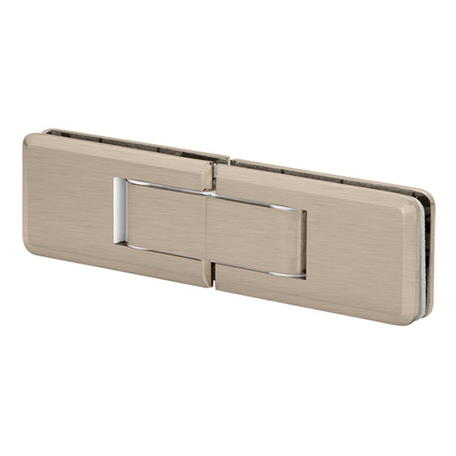 Brixwell H-C180GTG-BN Crown Series Glass To Glass Hinge 180 Degree Brushed Nickel